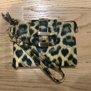 Charming Charlie Clutch Wristlet | leopard print